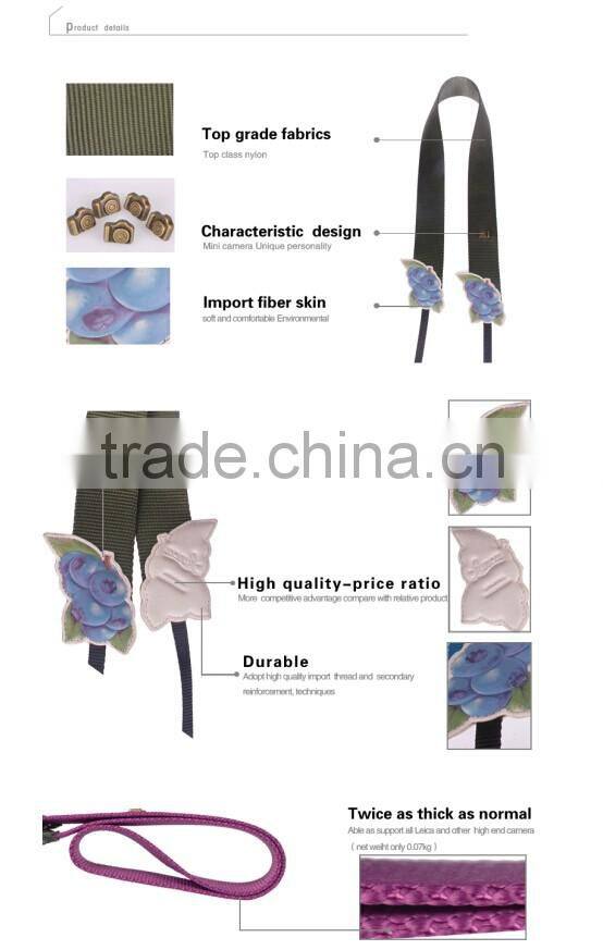 Blueberry Design Green Camera Strap Icon Leather For DSLR Nikon for Canon for Sony LM-09 custom leather camera strap