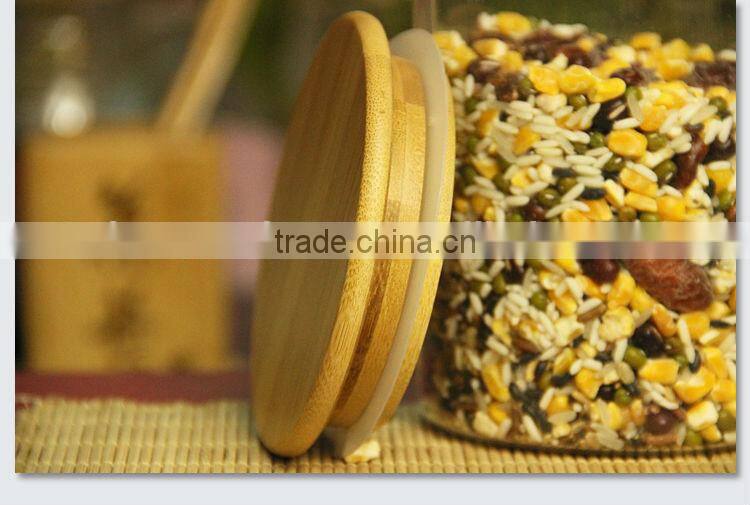 nature color bamboo lids for glass jar