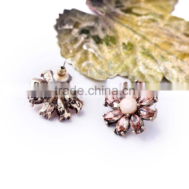 Simple Fashion Hot Sale Exquisite Elegant crystal earring, fashion earring designs new model earrings, zircon earring