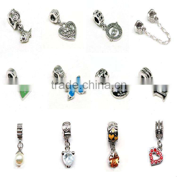European Crystal Charms Beautiful Pattern Crystal Murano Glass Big Hole Beads Wholesale