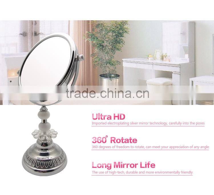 Acrylic decorative tabletop metal framed mirror