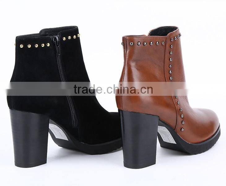 Wholesale cheap fashion soft ankle boots casual ladies flat shoes