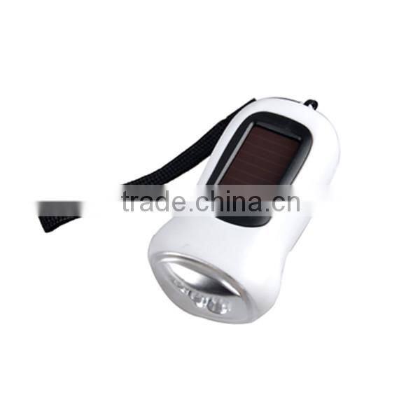 Mini Power Dynamo Torch Rechargeable 3 LED Solar Mini Solar Torch