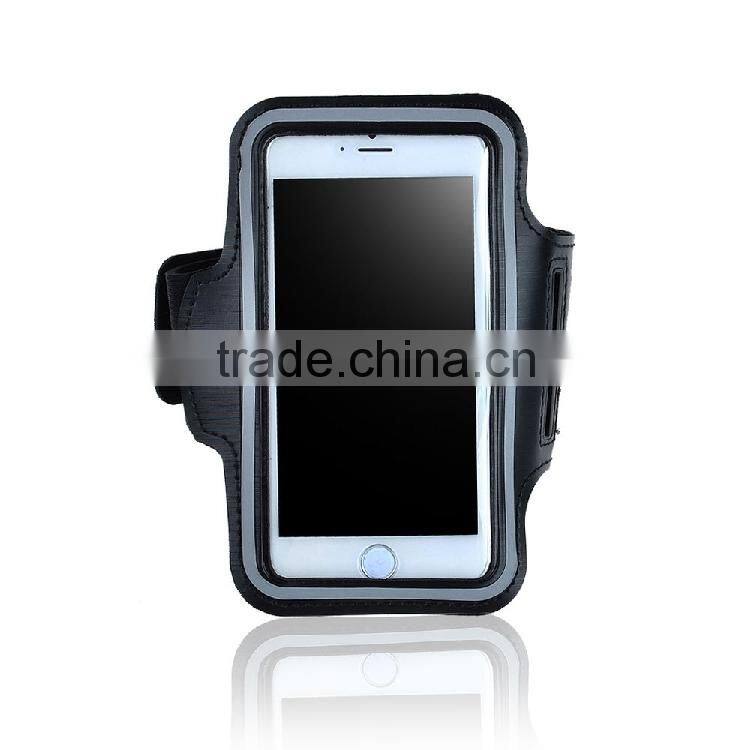 Running armband case for iphone 6 plus, adjustable sport armband smartphone case with PVC window
