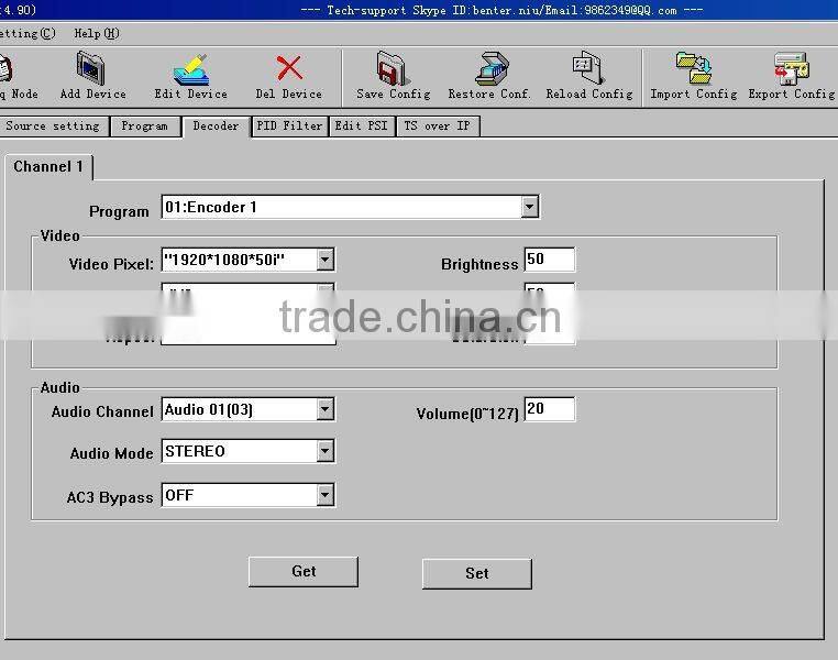 DVB-S/S2 HD Decoder (DisEqc/22KHz,DVB-S/S2+ASI+IP+2*CI in,AV+HDMI+SDI+YPbPr+IP+ASI out)