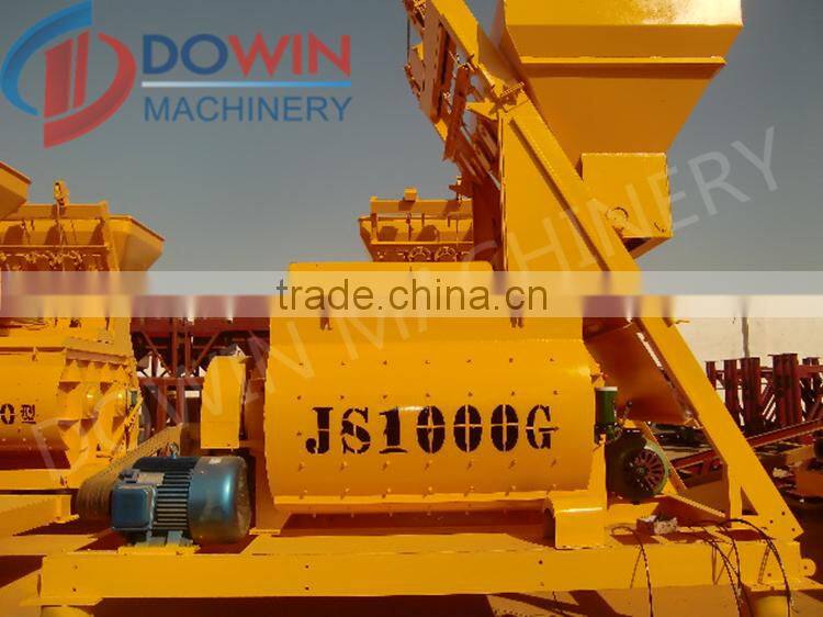 China twin shaft js series js1000 concrete mixer