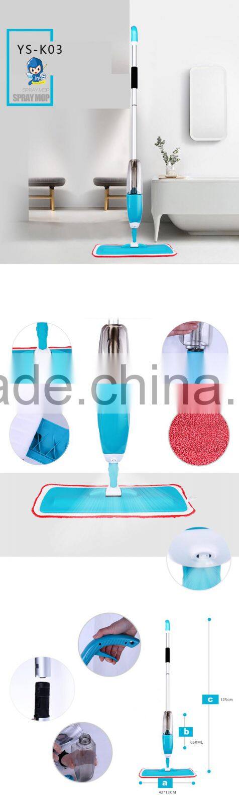 Floor Cleaning Use Spray and Cleaning Mop