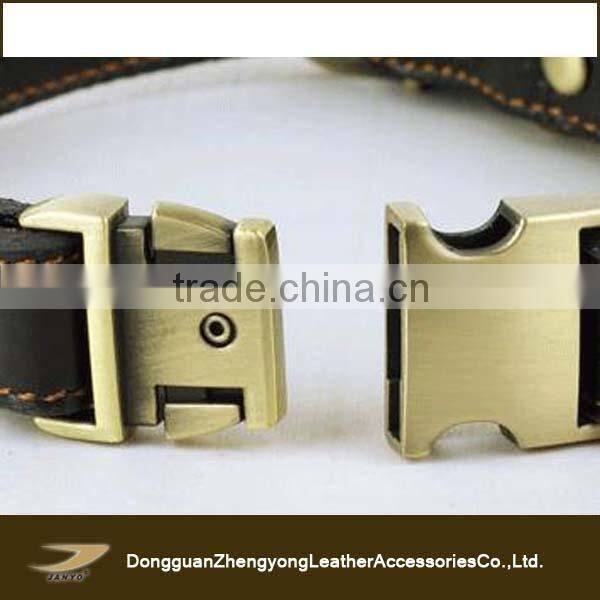 adjustable leather pet collar, Italian leather collar for dog, fashion pet collar