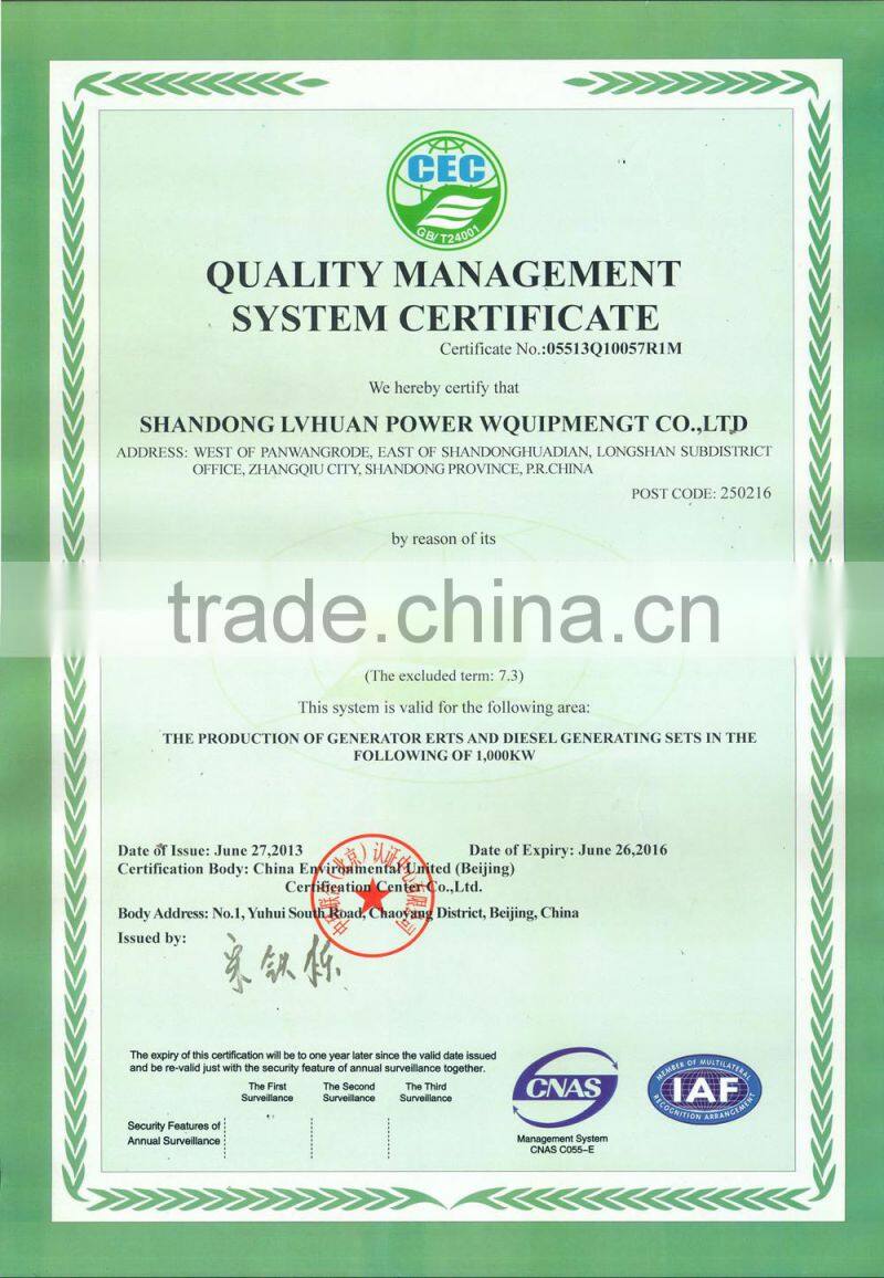 Lvhuan high power exporting overseas 10-2000 kw diesel generator for sale