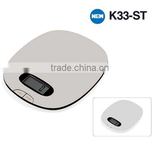 5kg slim electronic kitchen weighing scale stainless steel weighing food scale lightweight with milk measure and tare function