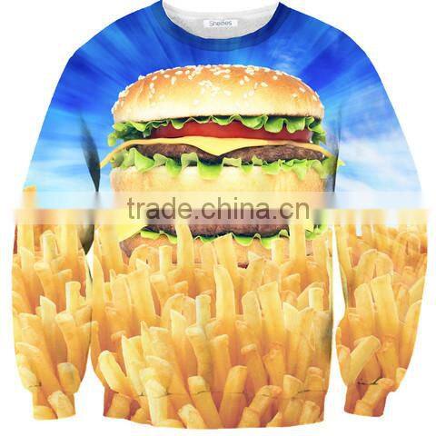 custom 3d cheap wholesale no hood zip up sweatshirts