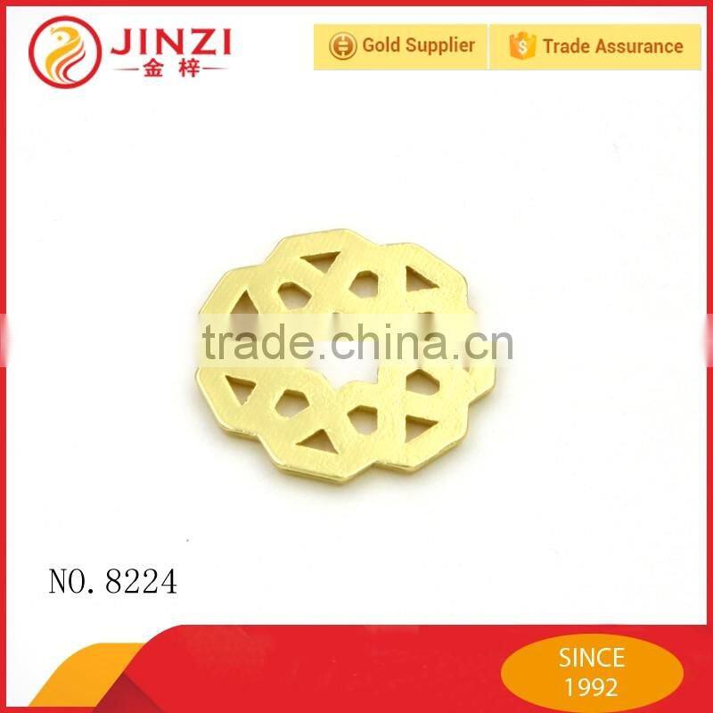 2016 custom factory price metal die cast logo badge/handbag wallet logo plate