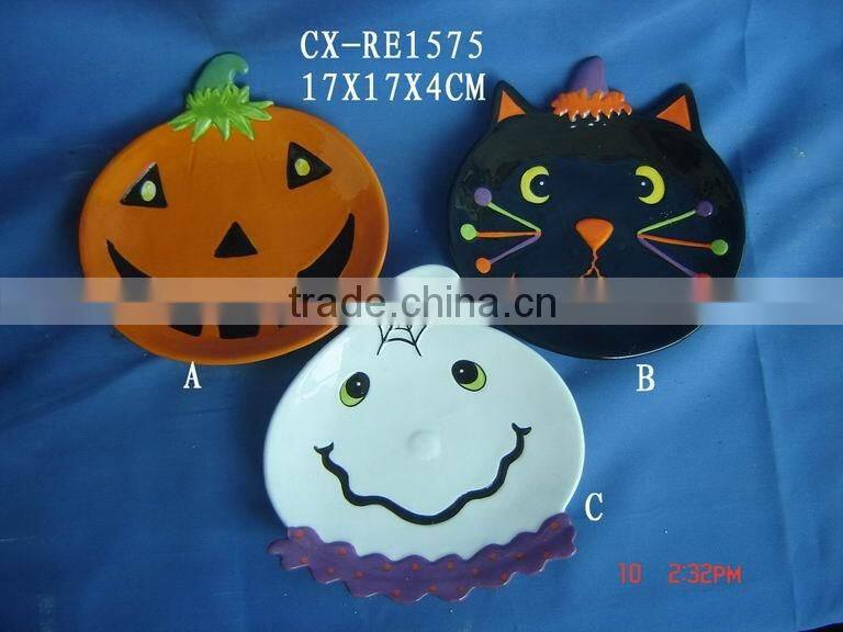 halloween ceramic candy plates