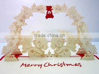 Crane greeting pop up card