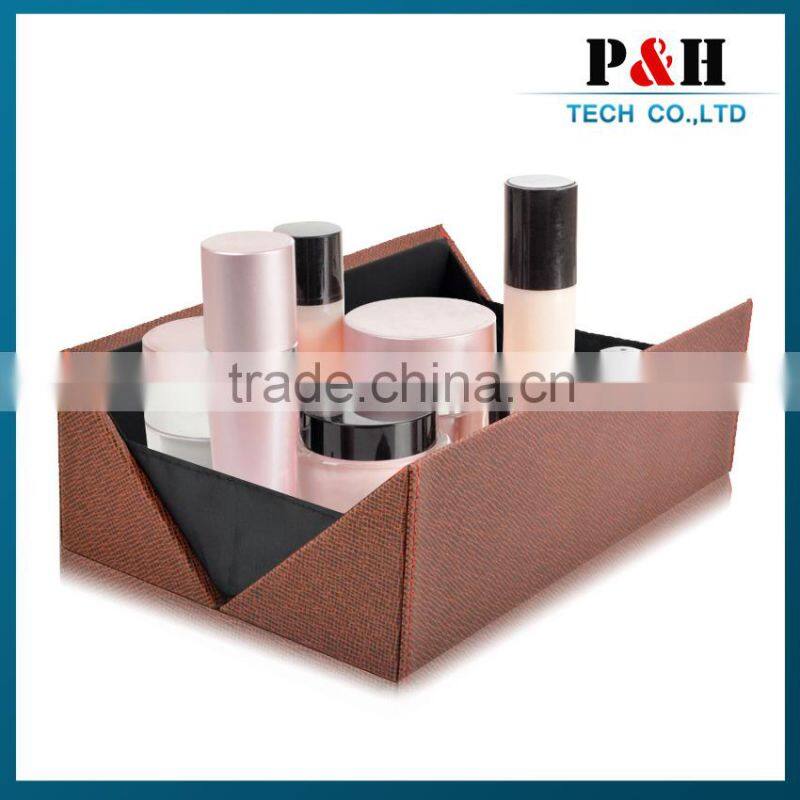 fashion women pu leather boxes for cosmetics wholesale
