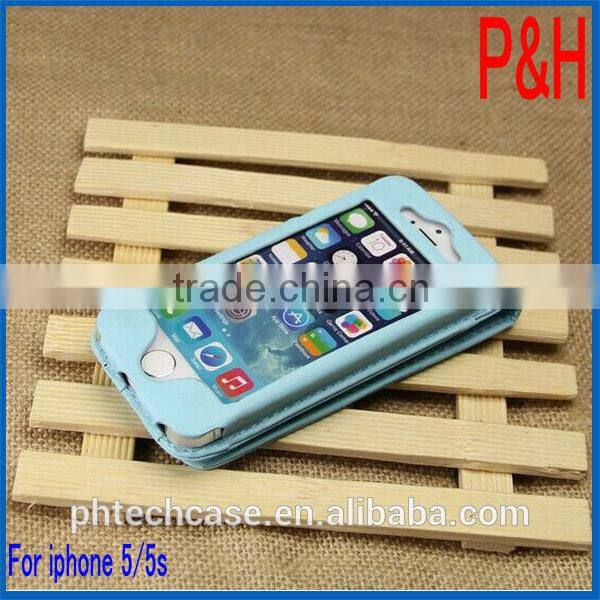 Hot products leather case for iphone 5. leather cheap mobile phone case