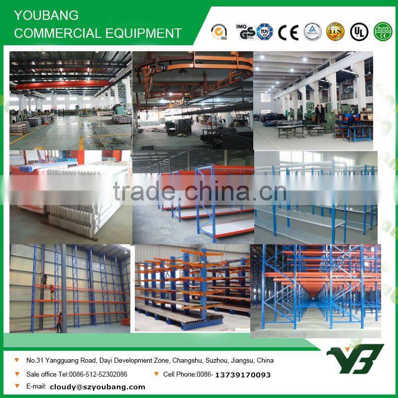 Hot sell high quality 3 layer long span unweld post heavy duty warehouse rack, storage rack (YB-WR-C16)