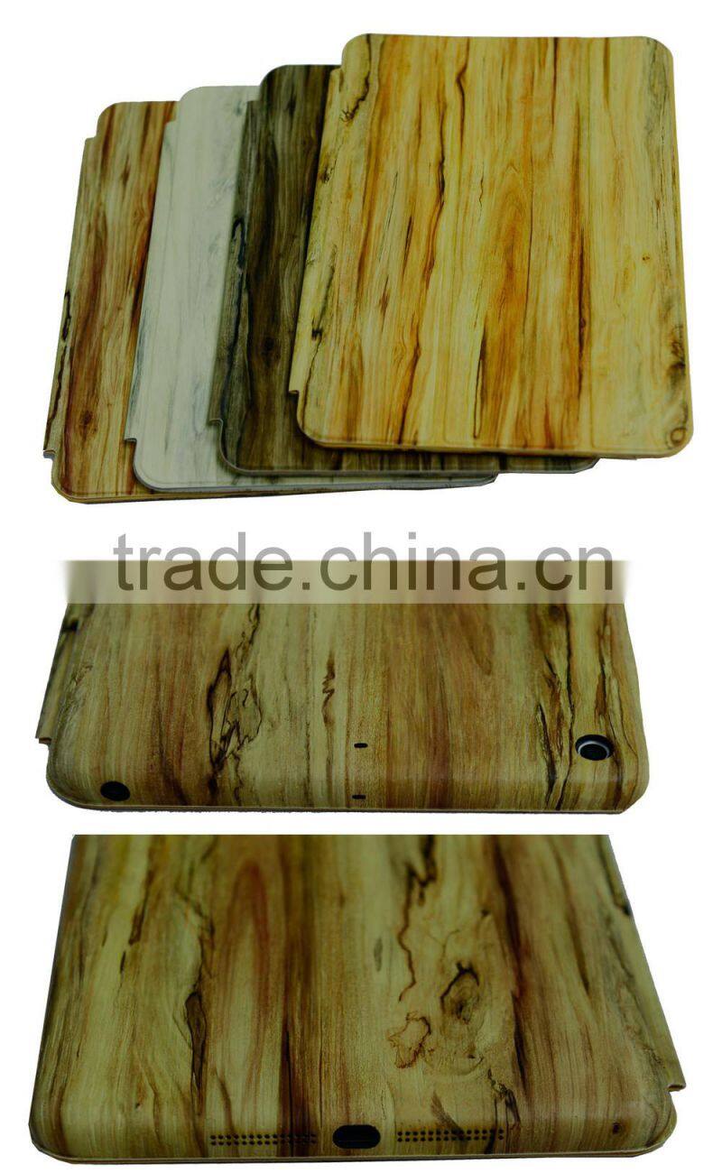 2015 Imitation wood pu leather case for mini ipad