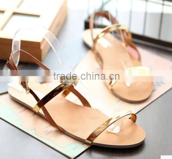 Comfortable summer flat thong sandals, Roman women shoes European and American fashion female with flat sandals