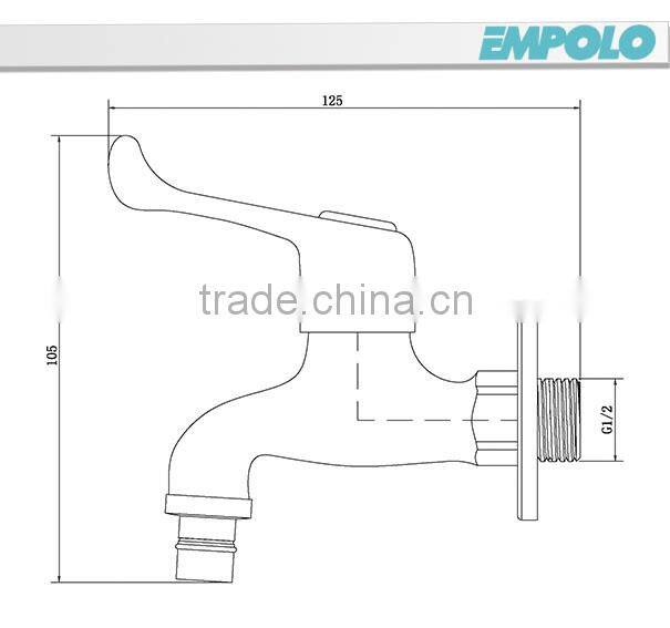 Wall Mounted Single Lever Water Basin Faucet Mixer Bibcock For Washing Machine IW511
