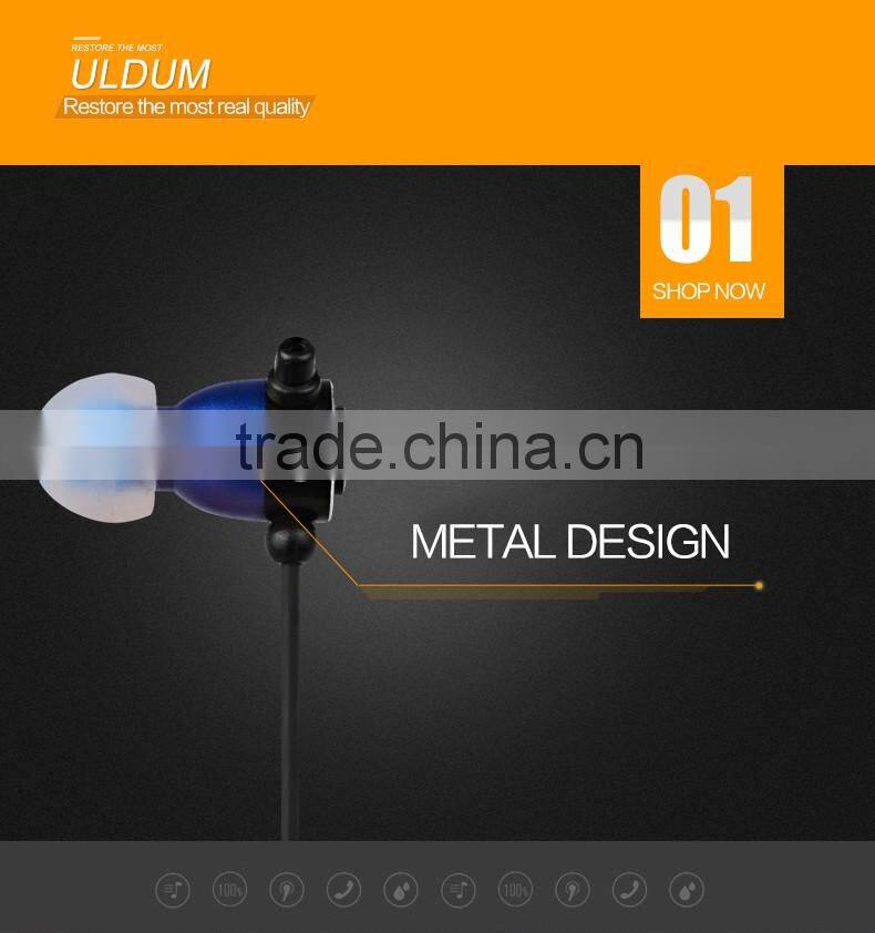 For Britain 3.5mm Connection Earhook with MIC Best Sport Metal Earphones Headset Headphones for Mobile phone