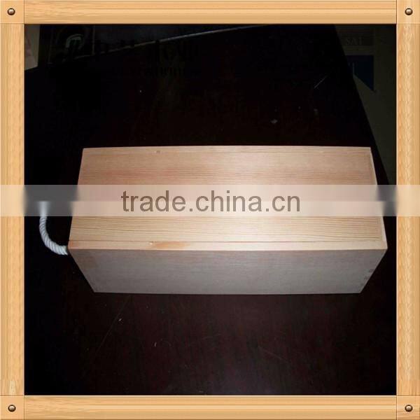 Trade assurance FSC unfinished solid pine wood natural color wine box