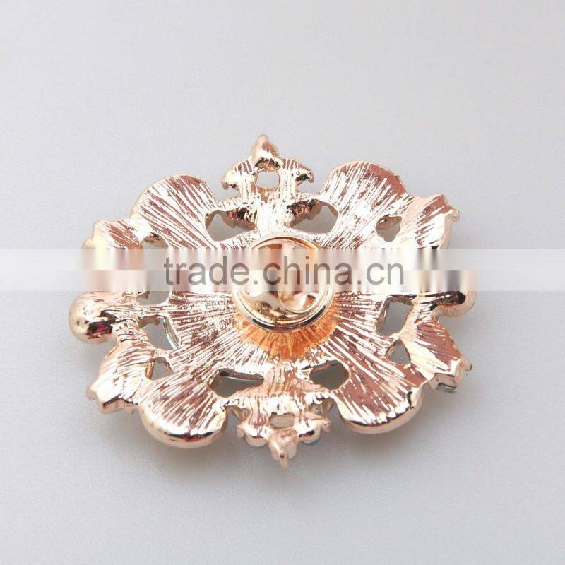 New Fashion Women Natural Stone Brooch Pins With Crystal Brooches Pendant