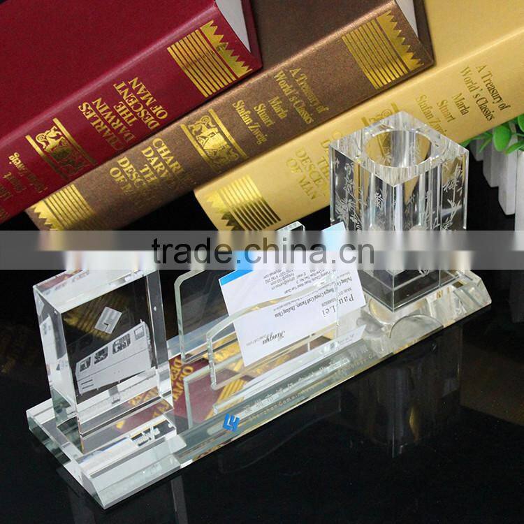 hot sale crystal glass office stationery items use list