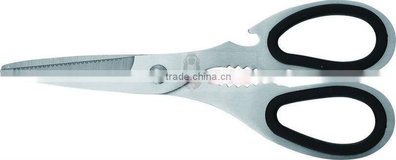 Stailess steel handle and blade shaped scissors