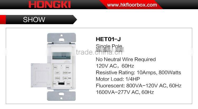 UL CUL 120V Single Pole Latching relay control digital timer switch no neutral wire required