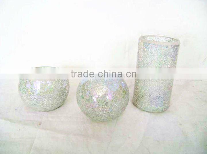 glass mosaic ball shaped solar lampshade