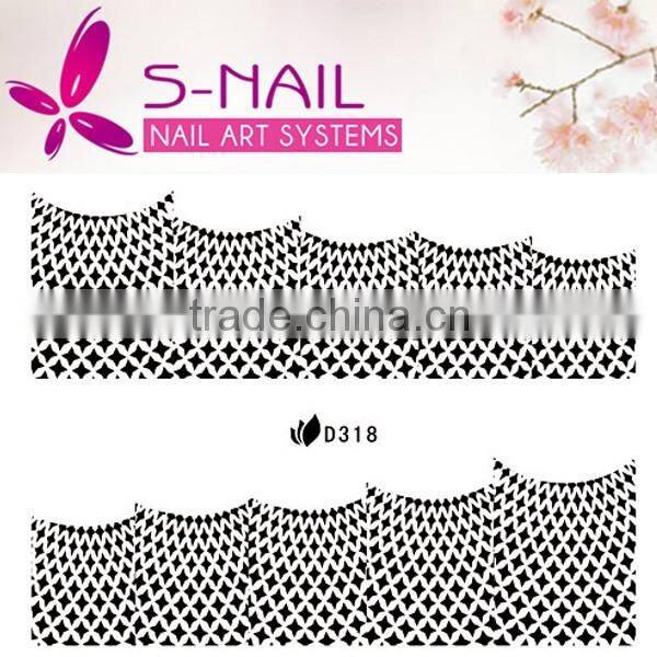 wholesale New design Lace Nail Art Wraps / Nail Strips Stickers& Decals made in yiwu