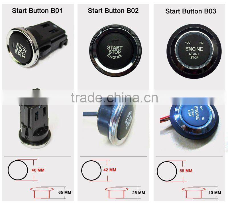 Push Button Start Original Car Alarm System for Toyota