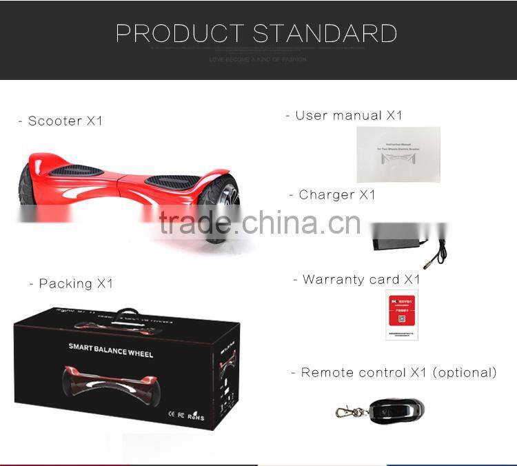 HX 6.5 inch self balancing scooter 2 wheel for kids with CE FCC RoHs UL certificate