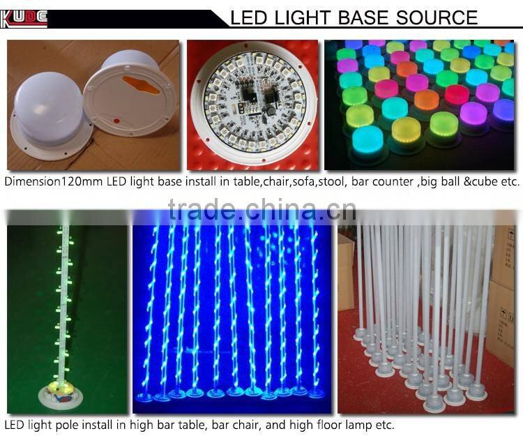 2016 new illuminated circle combied bar counter with LED light up