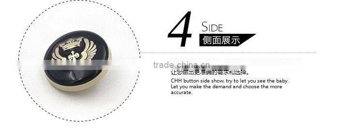 Overcoat button metal black button