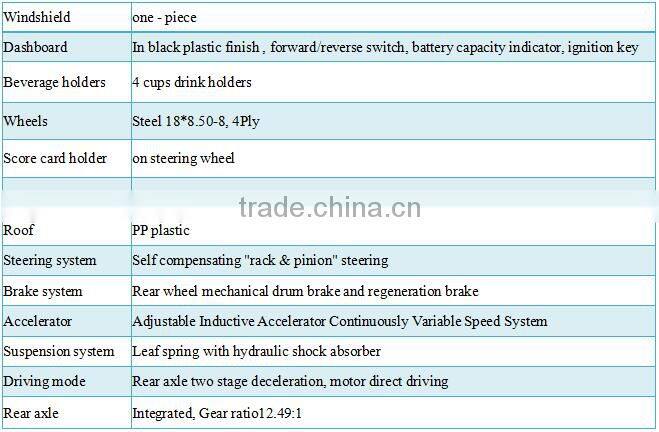 vacational village electric 4 person rain proof golf cart