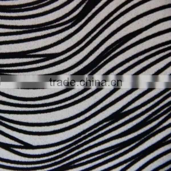 PU flock synthetic fabric for shoes and handbag leather usage