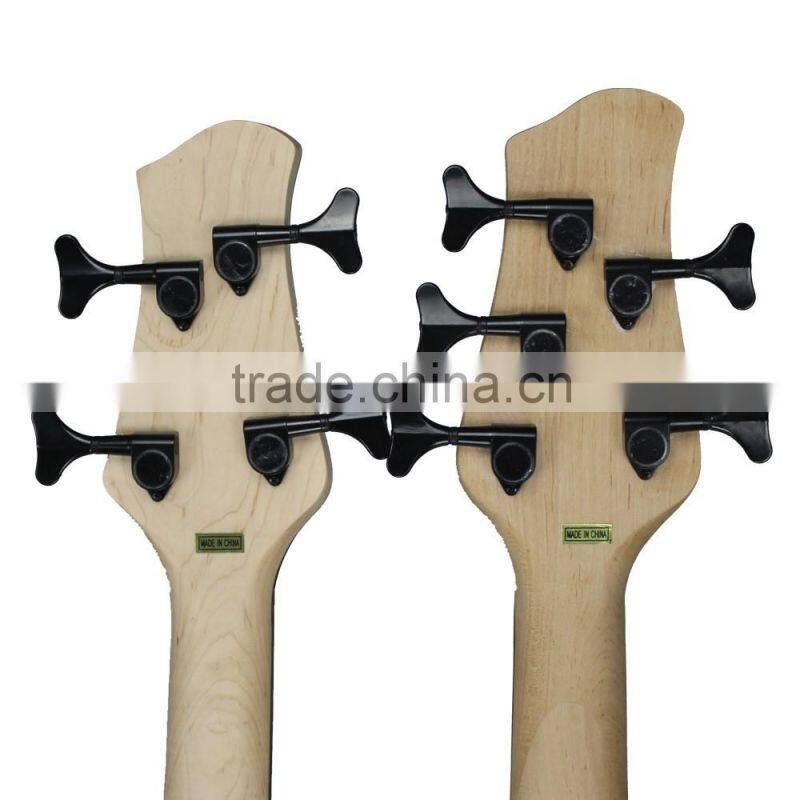 5 strings and 4 strings electric bass guitar double neck