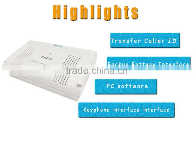 Excelltel /PABX/Expandable pbx/CP1696-416 4 CO lines 16 extensions/hotel telephone system