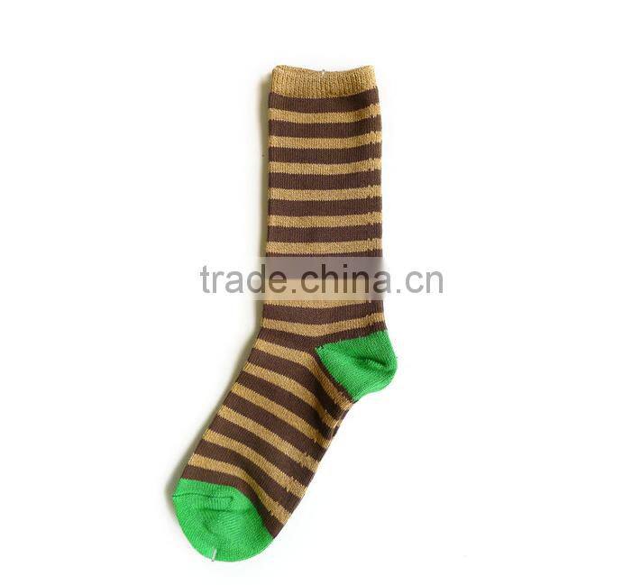 Wholesale Cotton crew socks with stripes
