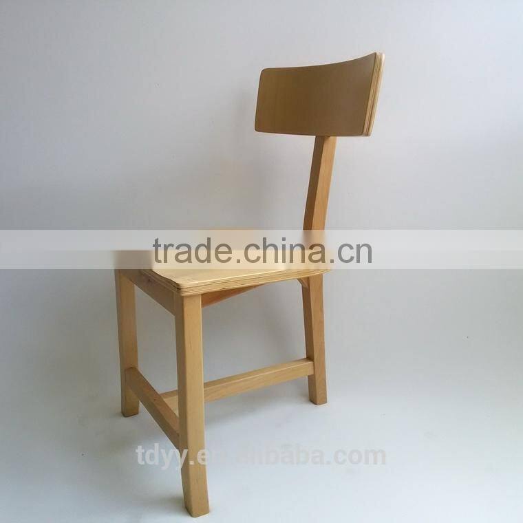 TDSM-33-4 QVB HANGZHOU JIANDE TONGDA BIRCH WOOD FRAME NATURE COLOR PLYWOOD SEAT+PLYWOOD BACK DININING CHAIR