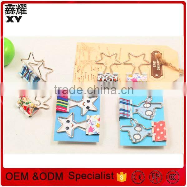 Professional crafts colorful shapes metal binder clip