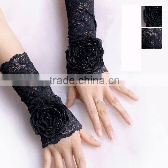 Black Lace Gloves Arm Length Lace Gloves