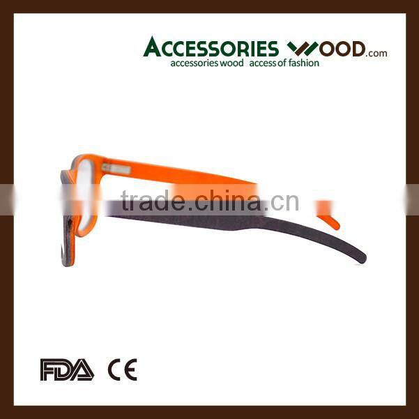 hot selling sunglasses & optical frames veneer wood glasses frames with acetate temple OEM design available