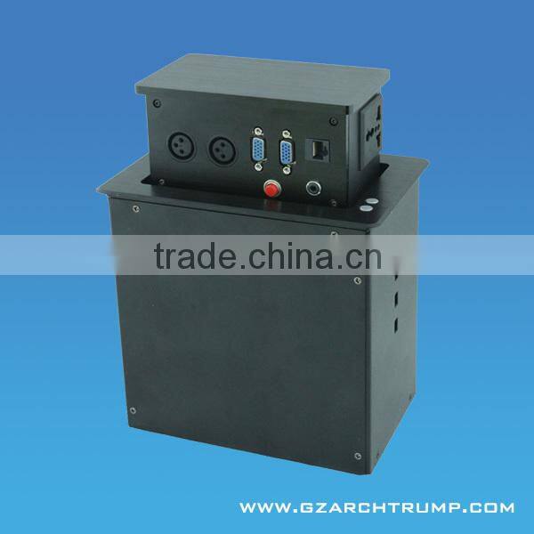 CE RoHS FCC Motorized tabletop pop up socket for Conference Table