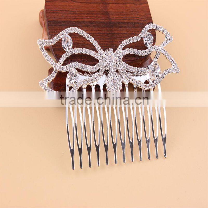 Factory directly bridal women bride crystal hair wedding hair comb