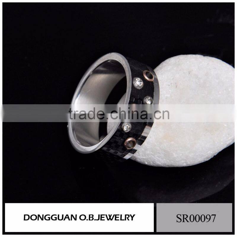 China Factory Top Design Gold Color New Black Gold Ring Models For Men