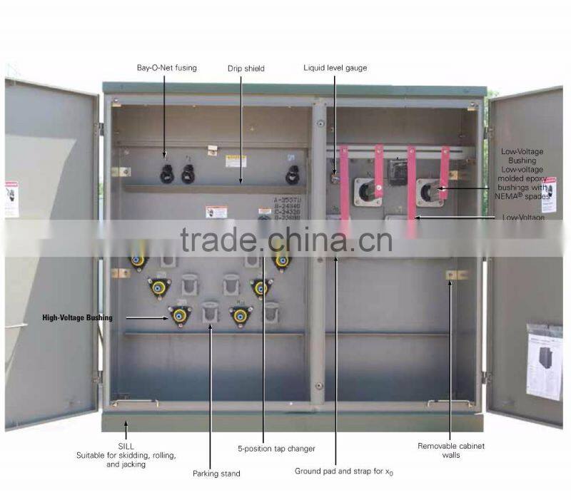 Pad-Mounted Transformer, Compartmental-Type, Self-Cooled, Three-Phase Distribution Transformers