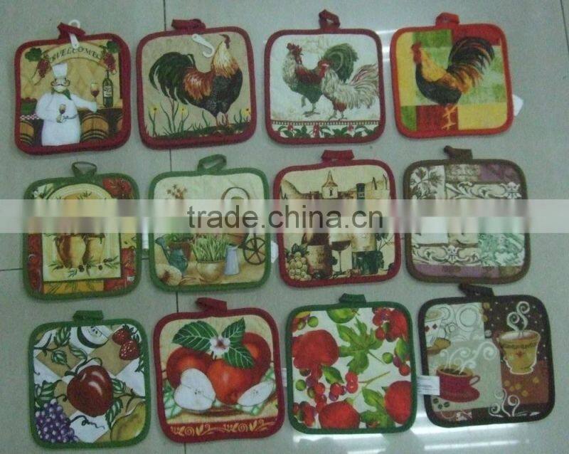 walmart design pot holder set American oven mitten single coffee design insulated hot pot set